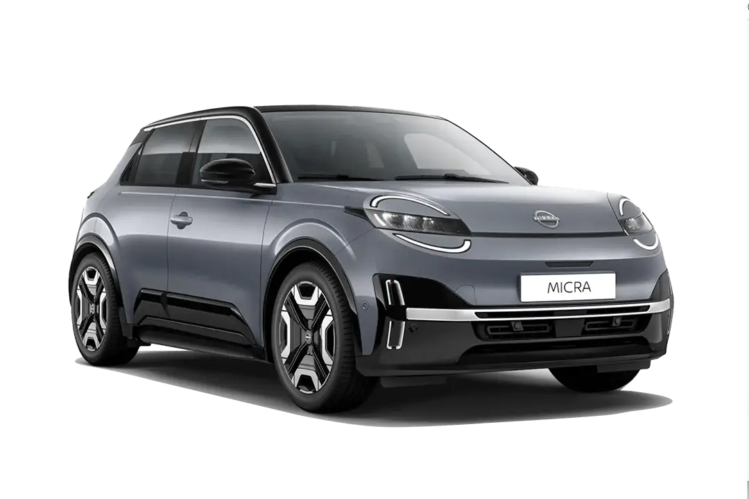 Nissan-Micra-Elegant Silver med tak Black